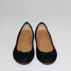 NWOT J. Crew Black Suede Slip On Ballet Fl…